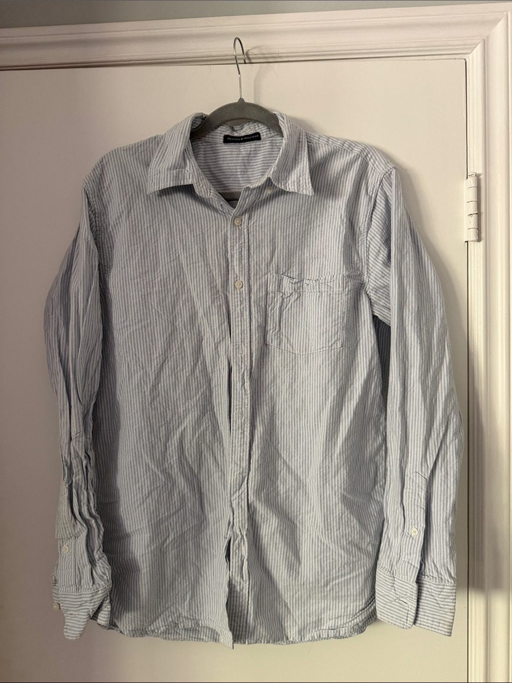 Brandy Melville Light Blue Stripe Button-Down Shirt